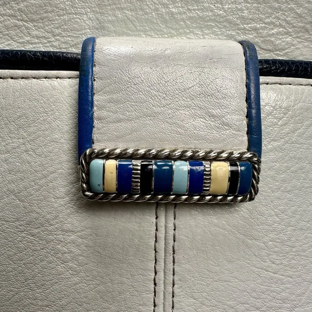 Brighton Cabana Crossbody Ivory soft leather organizer soft leather wallet